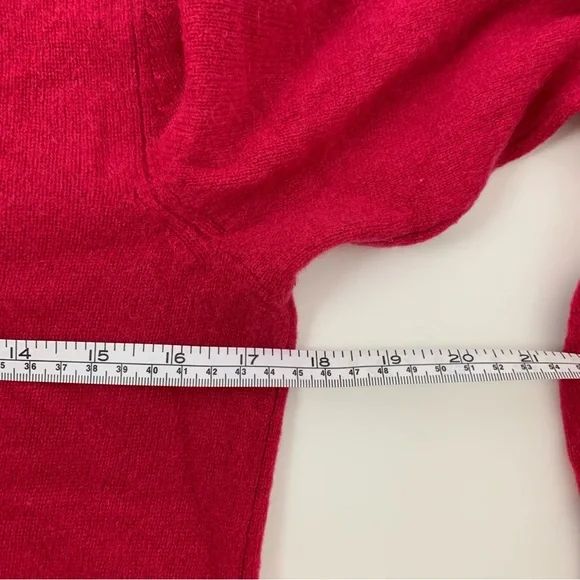 Cashmere Sweater Fushia Pink Sz Small Hudson’s Bay Crew Neck Quiet Luxury Soft - Picture 7 of 11